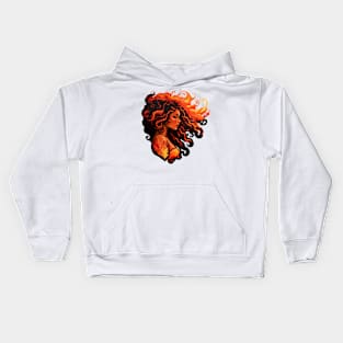 Pele Hawaiian Goddess of Fire and Lava Illustration Mythology Kids Hoodie